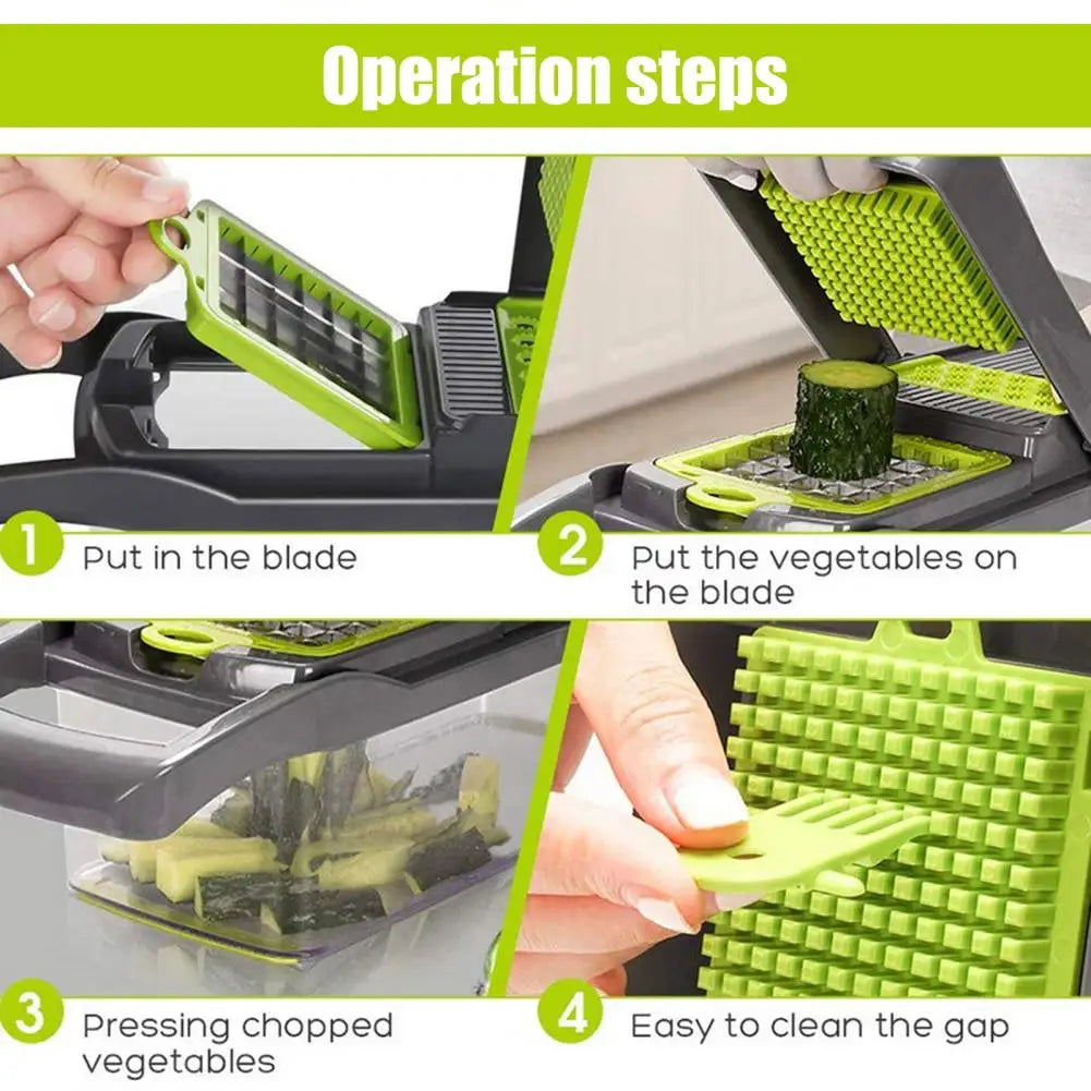 Multi-Purpose Vegetable Chopper & Grater, 13 pcs